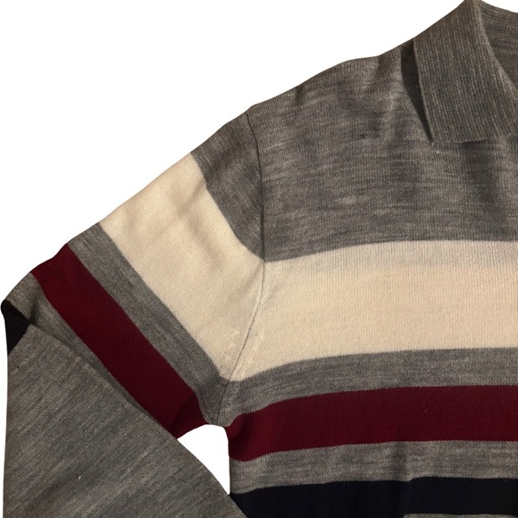Par Four Vintage 80’s Gray Striped Sweater - Picture 4 of 5